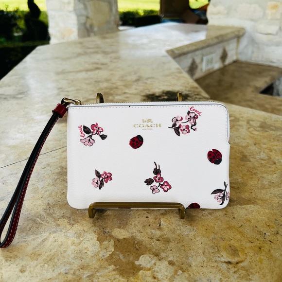 Coach Ladybug Floral Reversible Tote Handbag&wallet&wristlet NWT - Picture 8 of 12